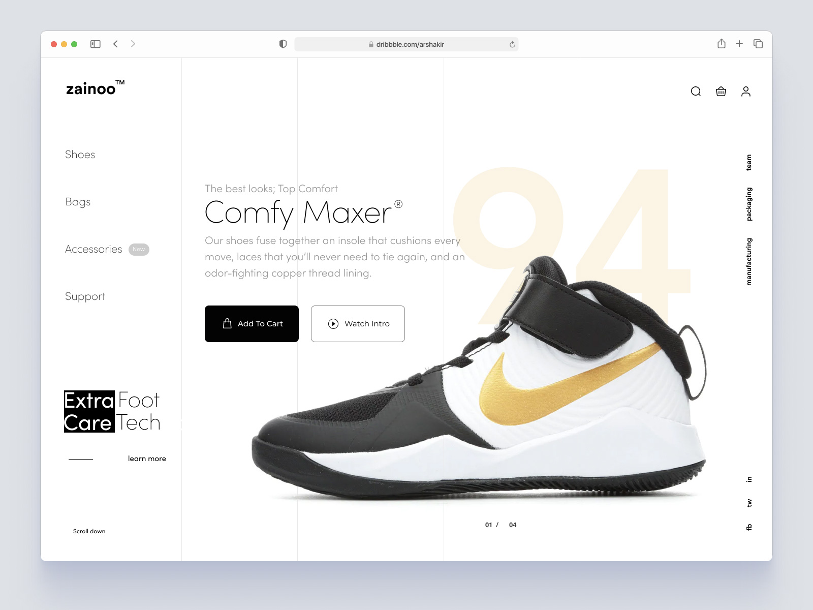 鞋店网站产品页面设计模板插图