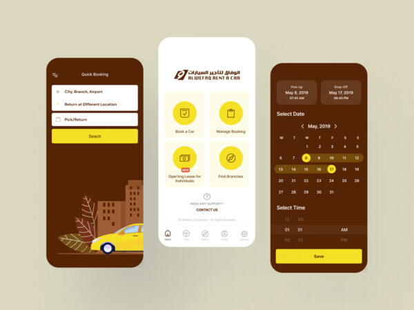 汽车租赁iOS应用程序界面UI套件