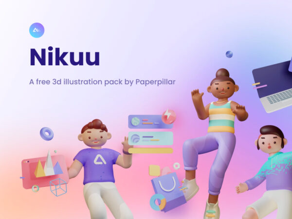 Nikuu-免费3D插画包
